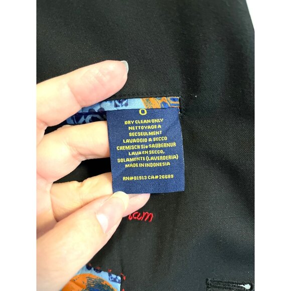 Robert Graham Mens Black Blazer With Colorful Artistic Lining Size 44 - Picture 5 of 8